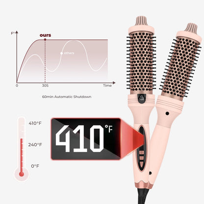 3-in-1 Pro Negative Ion Two PTC Heaters Thermal Brush