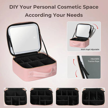 3-in-1 LED Vanity Makeup Bag with Mirror