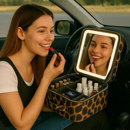 3-in-1 LED Vanity Makeup Bag with Mirror