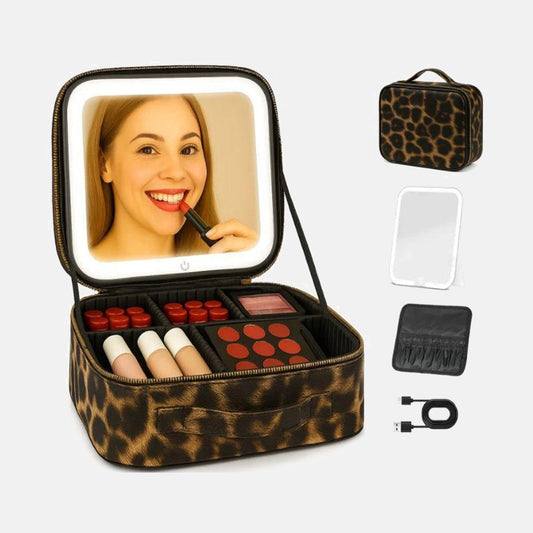3-in-1 LED Vanity Makeup Bag with Mirror
